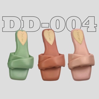 DD-004 (สีโอล์โลด/สีเขียว/สีชมพู) รองเท้าแตะแบบสวม หน้าพับ นุ่มนิ่ม