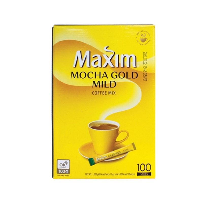 กาแฟเกาหลี 3 in 1 maxim mocha gold mild กาแฟสุดฮิต อร่อย หอม กลมกล่มจากเกาหลี ของแท้1000% (100ซอง)