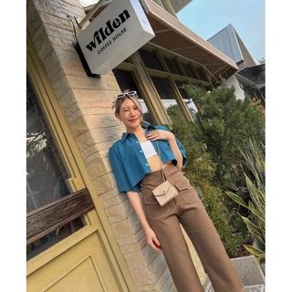 Sendai Trousers (XS-3XL) กางเกงขากระบอก เก็บเอว เก็บสะโพก งานตัด THESUNCO