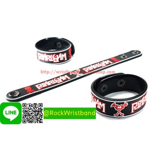 Pearl Jam ขายริสแบนด์ เพิร์ลแจม PJM277NA Wristband สายรัดข้อมือวงร็อค