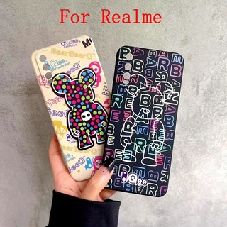 เคส Realme C21 C15 C12 C25 C11 C17 Realme 5 5S 5I 6I 7i Realme 8 8 pro Tide Brand Color Wave Dot Violent Bear เคสโทรศัพท์