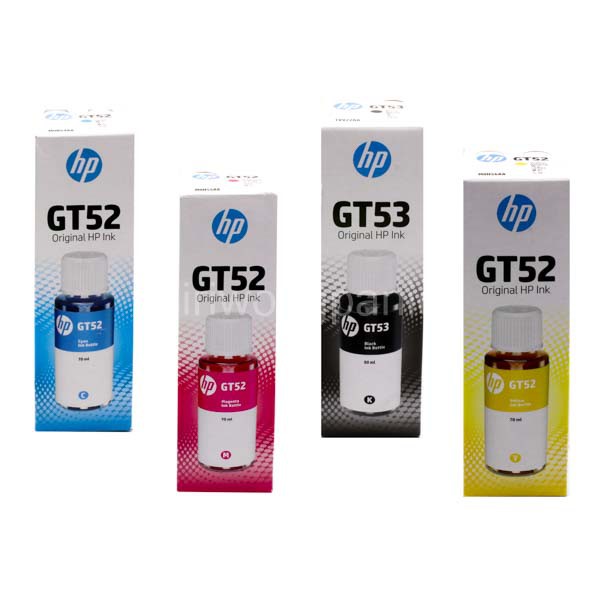 น้ำหมึกเติมอิงค์เจ็ทแบบขวด HP GT52 M0H54AA (70 ml.) GT53 BK (90 ml.)  4 สี