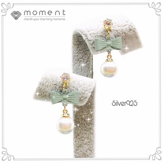 Moment ต่างหู B0002-G ก้านเงินแท้ 92.5% Nickle Free