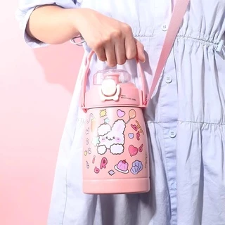 พร้อมส่ง1.1Lระติกน้ำสแตนเลส เก็บร้อน-เย็น กระติกน้ำ กระติกน้ำ มีหูจับพกพาง่าย กระติกน้ำเด็กเก็บอุณหภูมิ