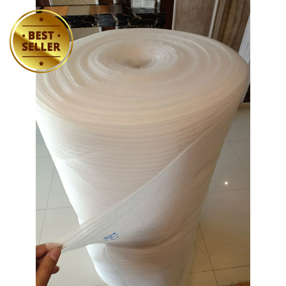 แผ่นโฟมรอง EPE หนา 1 มิล หน้ากว้าง 1.3 เมตร [สินค้าขายเป็นแพ็ค] สำหรับปูพื้นก่อนปูกระเบื้องยางหรือใช้ห่อสินค้า ราคาถูก