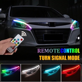 แถบไฟเลี้ยว LED DRL ยืดหยุ่น หลากสีสัน สําหรับไฟหน้าวิ่งกลางวัน