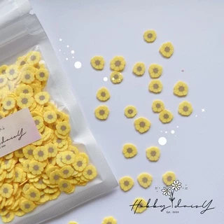 ฟีโม่ดอกไม้ มีสีชมพู ดอกทานตะวัน Smiley Daisy สำหรับงานตกแต่งเรซิ่น และ DIY เฟรมการ์ด