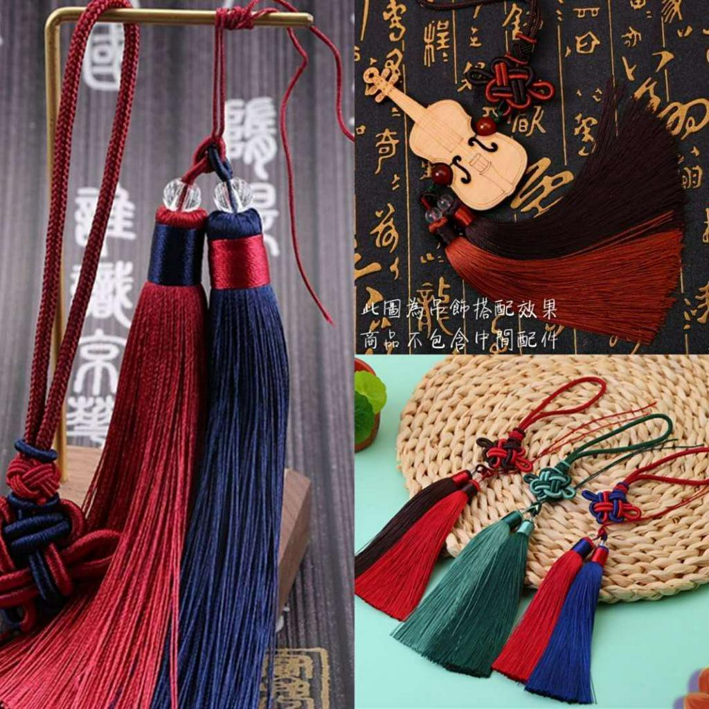 คุณภาพสูง! จี้ปมจีน ปมมงคล พู่สีคู่ พร้อมปมจีนเล็ก