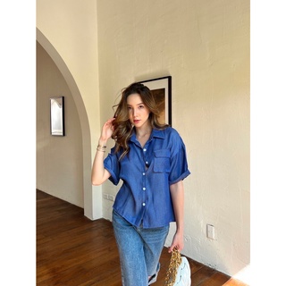 Billie denim mini-shirt เสื้อเชิ้ตรุ่นสวยเท่มากเลยค่ะแม่ | Camille.official