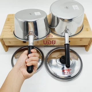 หม้อด้ามตราจระเข้ หม้อต้มมาม่า หม้อยำ หม้อแกงหนา สวย ทนทาน มี2ขนาดให้เลือก18cm.และ 20cm.