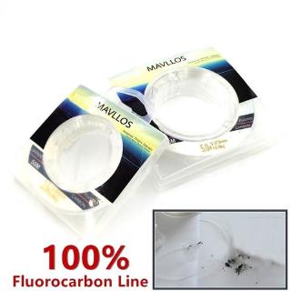 mavllos 50 ม. ture สายเอ็นตกปลาคาร์บอนไฟเบอร์ 100% fluoro