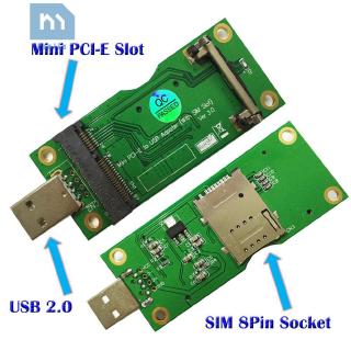 jae mini pci - e to usb อะแดปเตอร์พร้อมช่องใส่ซิมการ์ด 8 pin สําหรับ wwan/lte โมดูล