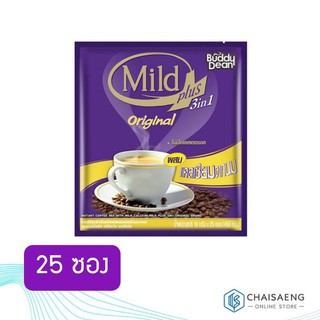 Buddy Dean Mild plus 3in1 Original กาแฟบัดดี้ดีน ไม่มีโคเลสเตอรอล ผสมแคลเซียมจากนม 25ซอง 450 กรัม