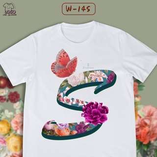 เสื้อลายตัวอักษร ABC BLOSSOM ดอกไม้ (S T U)