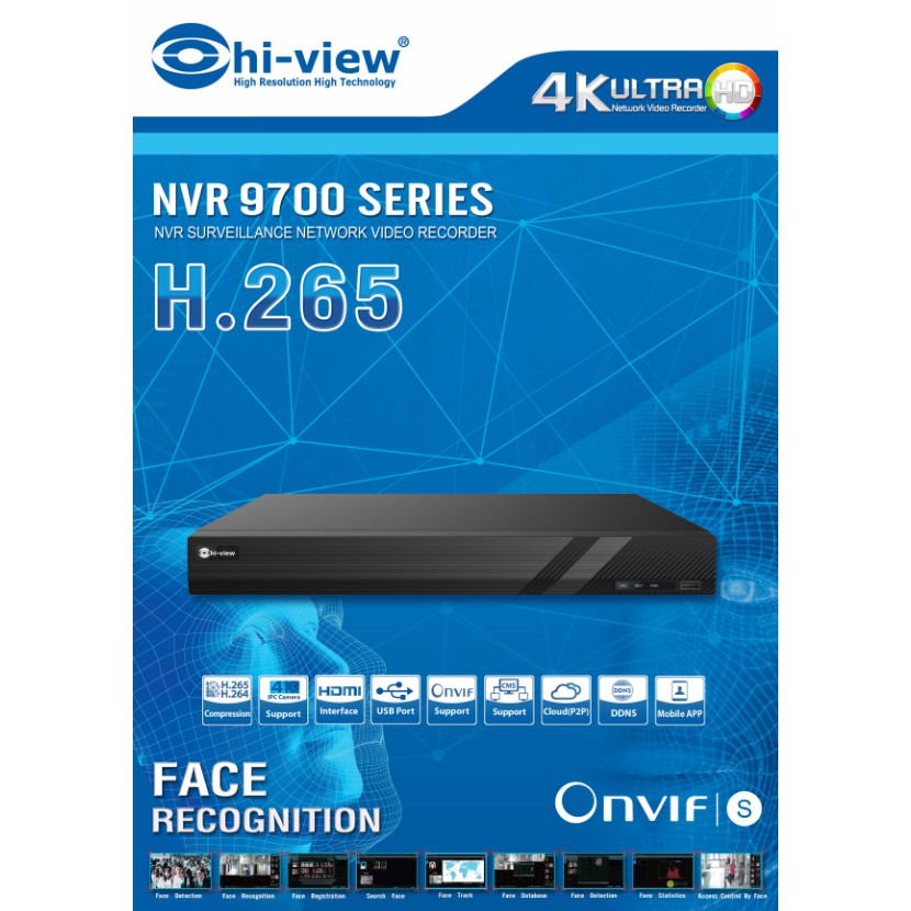 เครื่องบันทึก (NVR) Hi-view รุ่น HP-9716H2-AI 16Ch