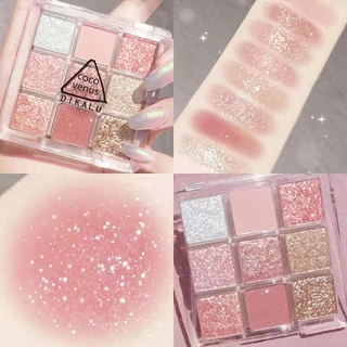 พาเลทอายแชโดว์ 9 สี เนื้อแมตต์ ประกายชิมเมอร์ แบบติดทน