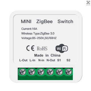 [toolhelper] โมดูลสวิตช์ไฟอัจฉริยะ ZigBee 3.0 16A ควบคุมด้วยเสียง APP DIY