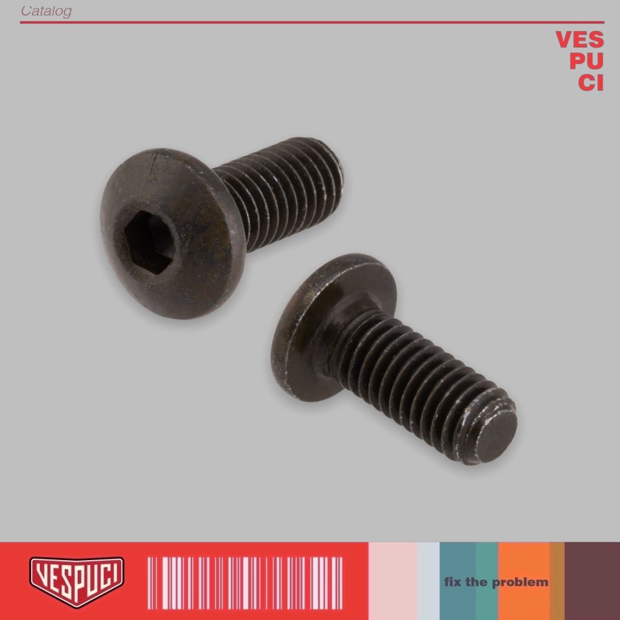 Bolt Bolt สกรูคอ Protector ท่อไอเสีย M4 Original Vespa Piaggio Matic Metik LX S ET4 ET2 Liberty 150 