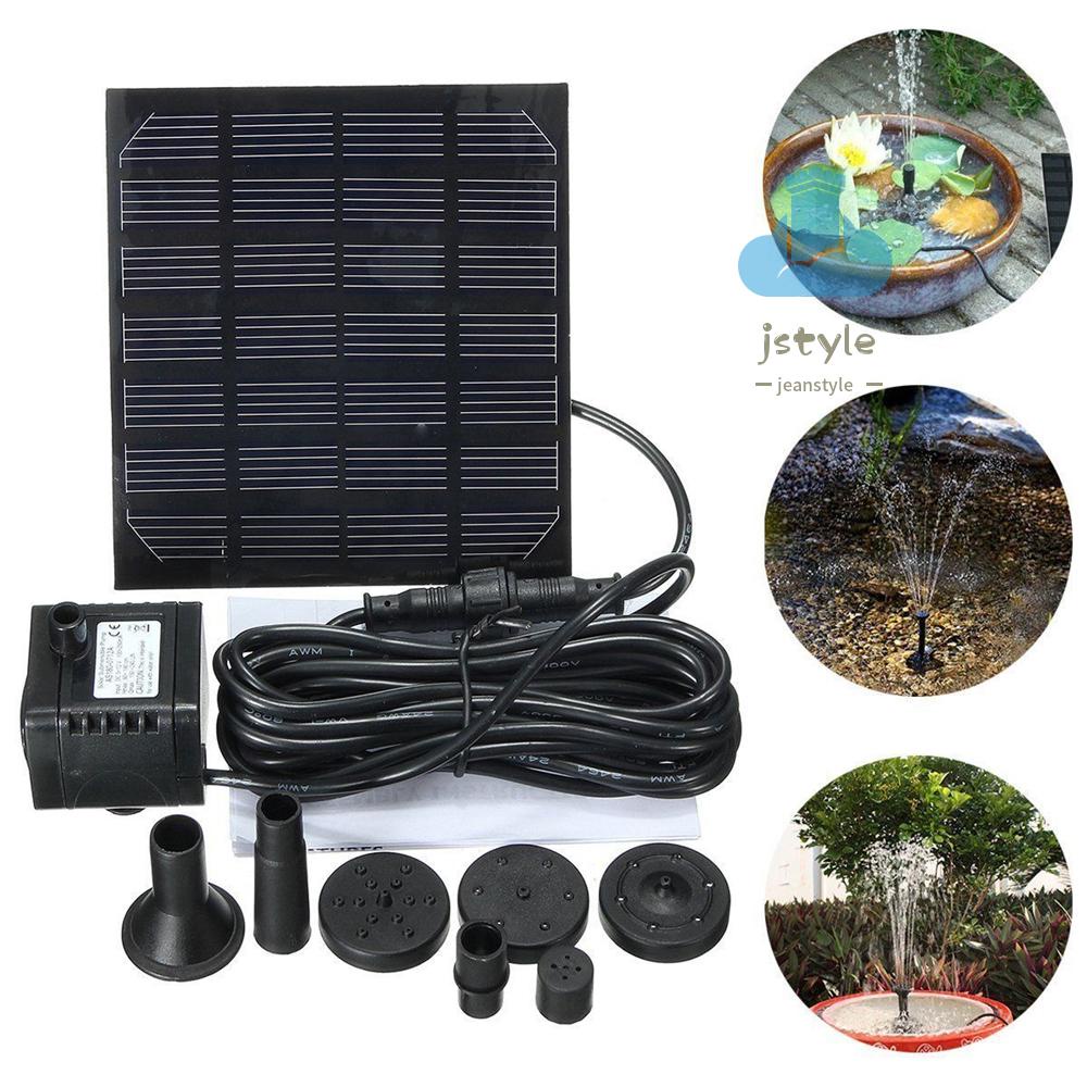 Water Pump Fountain 7v 1.5w Solar Garden Floating Plants Power Supply ...