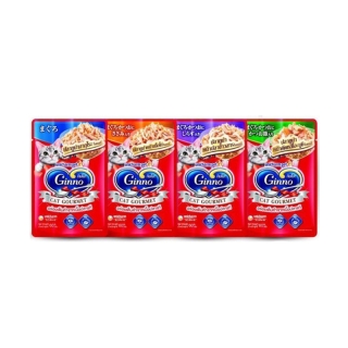 (ยกโหล) Ginno Cat Gourmet กินโนะ อาหารแมวแบบเปียก 60 g (โหล 12 ซอง)