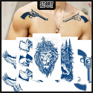 【Start Magic Tattoo】ใหม่ สติกเกอร์รอยสักชั่วคราว กึ่งถาวร กึ่งถาวร 2 สัปดาห์ ติดทนนาน ถึง 15 วัน กันน้ํา 180 มม.*100 มม.