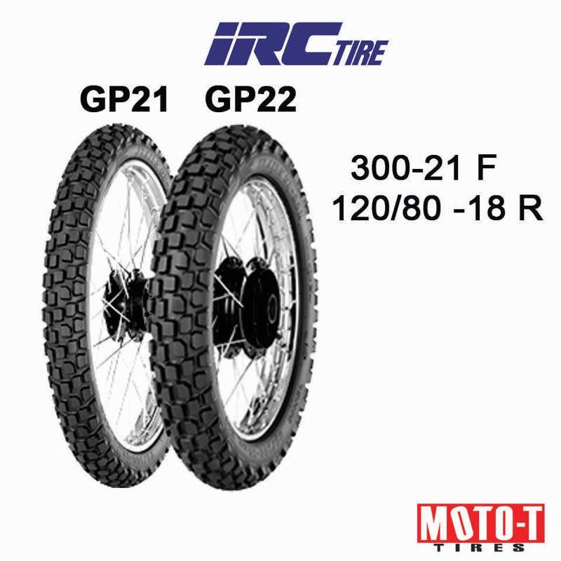ยางกึ่งวิบาก HONDA CRF250 / KLX 250 / WR155 / PG-1 ยี่ห้อ IRC GP21,GP22