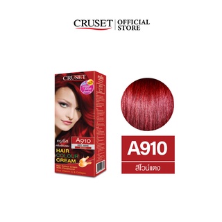 CRUSET ครีมย้อมผม A910 สีไวน์แดง 60 มล.