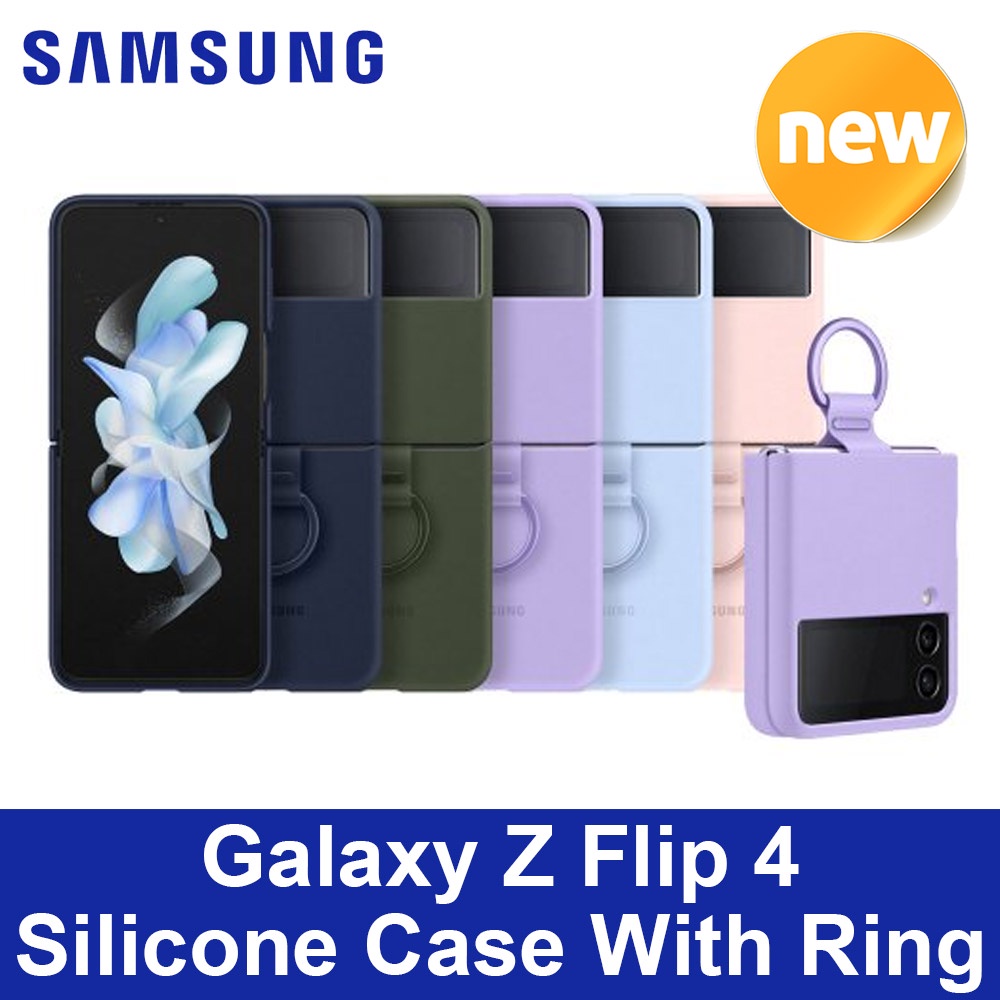 SAMSUNG EFPF721 Galaxy Z Flip 4 Silicone Case with Ring Korea Shopee