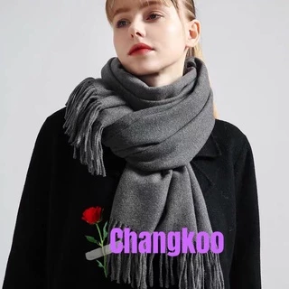 ผ้าพันคอแคชเมียร์ (Cashmere Scarf) สีพื้น กันลม กันหนาว กันแดด เนื้อผ้าดี สีสันสวยงาม สินค้าพร้อมส่ง