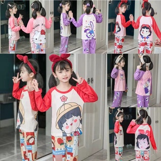 ลด10% โค้ด DDXDECW4 ชุดนอนเด็กผู้หญิงพิมพ์ลายการ์ตูนใหญ่100c…