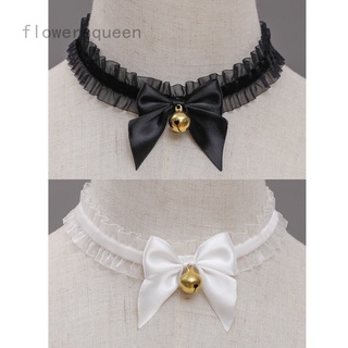 flowersqueen สร้อยคอโชคเกอร์ลูกปัดโชคเกอร์คอสเพลย์โลลิต้ากอธิคโกธิค