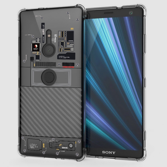 เคส สำหรับ Sony Xperia XZ3 [Explorer Series] 3D Anti-Shock Protection TPU Case [Transparent]