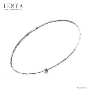 Lenya Jewelry  กำไลข้อมือเงินแท้ 925 ดีไซน์เรียบหรู สุดเก๋ ชุบทองขาว สามารถเลือกประดับตกแต่งกำไลให้ดูมีสไตล์แบบไม่ซ้ำใคร