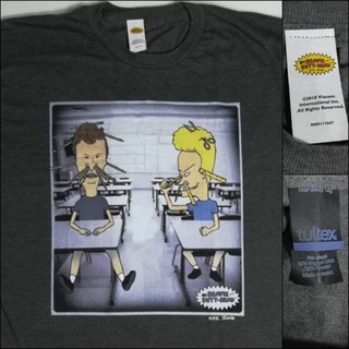 เสื้อยืดคอกลมcrew neckเสื้อการ์ตูน BeavisAndButthead ลิขสิทธิ์แท้S-4XL