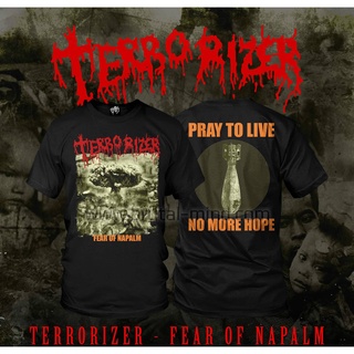 เสื้อยืดผู้ชาย เสื้อยืด TERRORIZER - Fear Of Napalm S-5XL