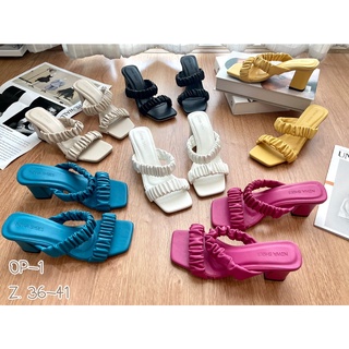 Niwashoes หนัง pu นิ่มใส่สบายไม่กัดเท้า รหัส po-1 สูง 2.5 นิ้ว