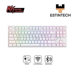 Keyboard (คีย์บอร์ด) Royal Kludge RK87 RGB Hot Swap 3 mode ไร้สาย บลูทูธและมีสาย เปลี่ยนสวิตซ์ได้ ของใหม่ประกัน 6 เดือน