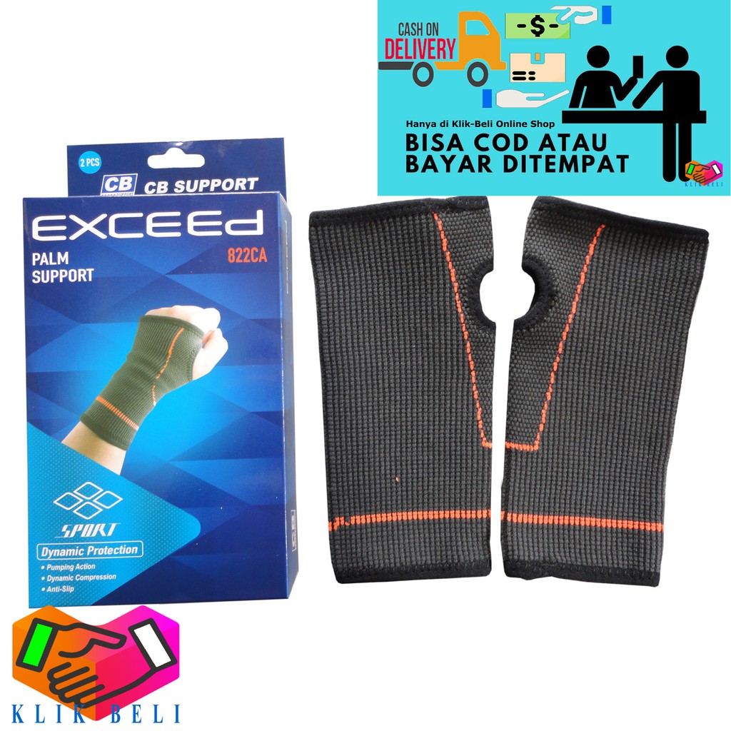 สายรัดข้อมือ 822CA Palm Muscle Protector Exceed CB Palm Support Wrist Hand - 2 ชิ้น