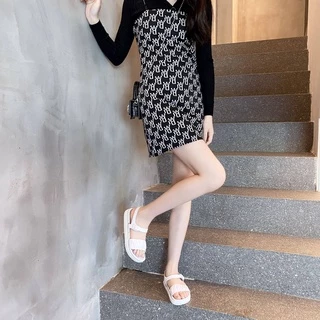 A33 รองเท้าแตะรัดส้น สีพื้น เรียบหรู ดีไซน์เก๋