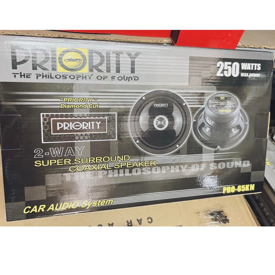 ลำโพงติดรถยนต์ ขนาด 6.5"  2 ทางยี่ห้อ Priority รุ่น PRO-65KN (รุ่นใหม่)
