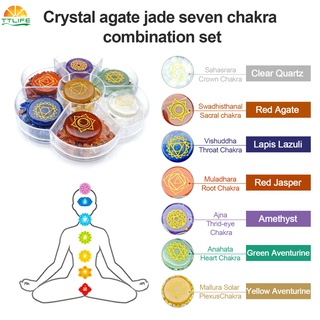 【TTLIFE】7 Chakra Healing Crystal Stones Natural Reiki Healing Crystal Stones