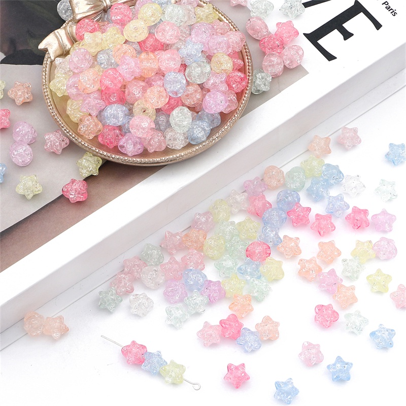 ลูกปัดดาวชาร์มอะครีลิค 11mm 50 ชิ้น สำหรับ DIY งานเครื่องประดับทำสร้อยข้อมือ ต่างหู และสร้อยคอ ราคา ถูกที่สุด ดีลบีเคเค แกลเลอรีภาพที่ 6