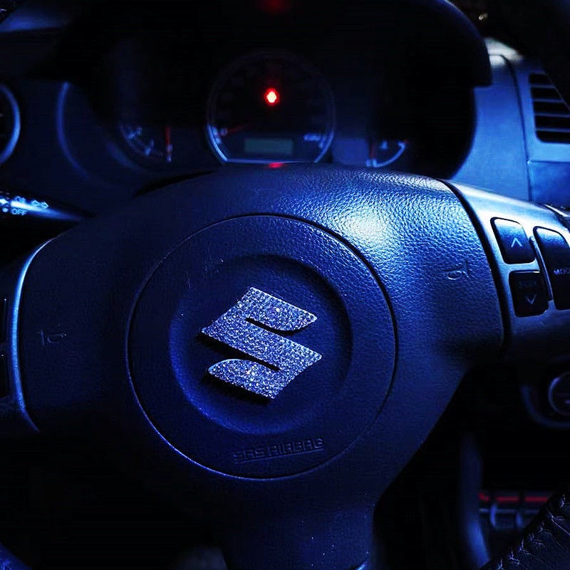 SGLink Dedicated Changan Suzuki Diamond-Studded สติ๊กเกอร์ติดพวงมาลัย Qiyue Witra Tianyu Swift พวงมาลัยโลโก้รถตกแต่งสติกเกอร์เพชร ราคา ถูกที่สุด ดีลบีเคเค แกลเลอรีภาพที่ 7