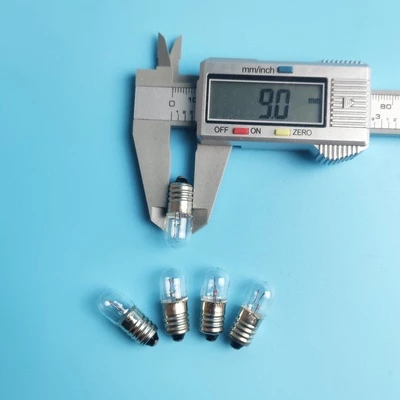 หลอดไฟ 6.3V 0.15A ขั้วเกลียว E10 (9mm.)1 จุด หลอดไพลอตแลมป์ ใส้หลอดไพลอตแลมป์ pilot lamp #6V
