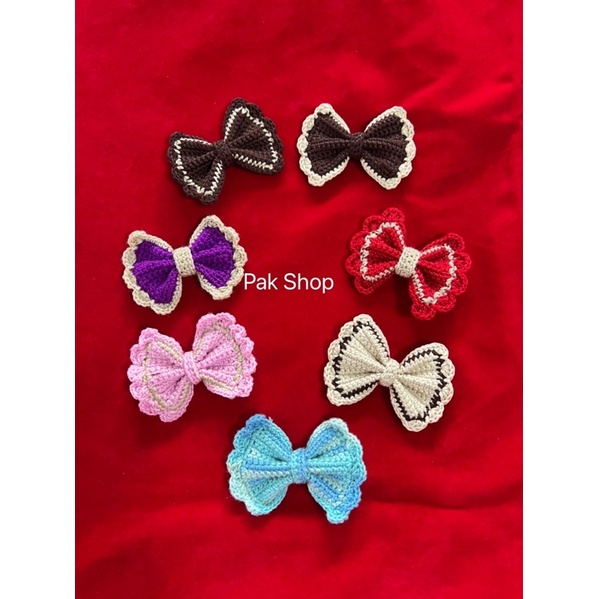 (พร้อมส่ง)โบว์ โบว์ถัก ติดชิ้นงาน ไหมวีนัสสินค้าสวยรับประกันงานแน่นทุกชิ้นงานจ่า