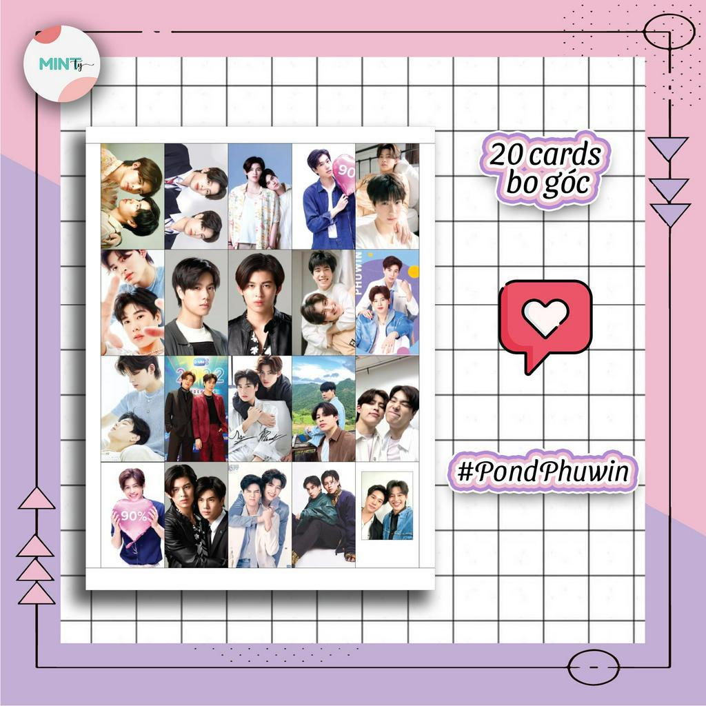 [READ-CUT - Handmade] ชุดการ์ด 20 ใบ - ภาพมุมกลมของคู่รัก Pond Phwin