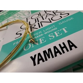 สายกีตาร์โปร่ง YAMAHA ของแท้ [Made in Japan] 1ชุด6เส้น แถมปิ๊ก1ตัว