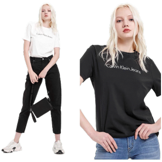 โปรโมชั่น : 150FASH15 CK Woman T-shirt แขนสั้นผู้หญิง CKแขนสั้น เสื้อยืดสีดำ เสื้อยืดสีขาว เสื้อยืดโลโก้