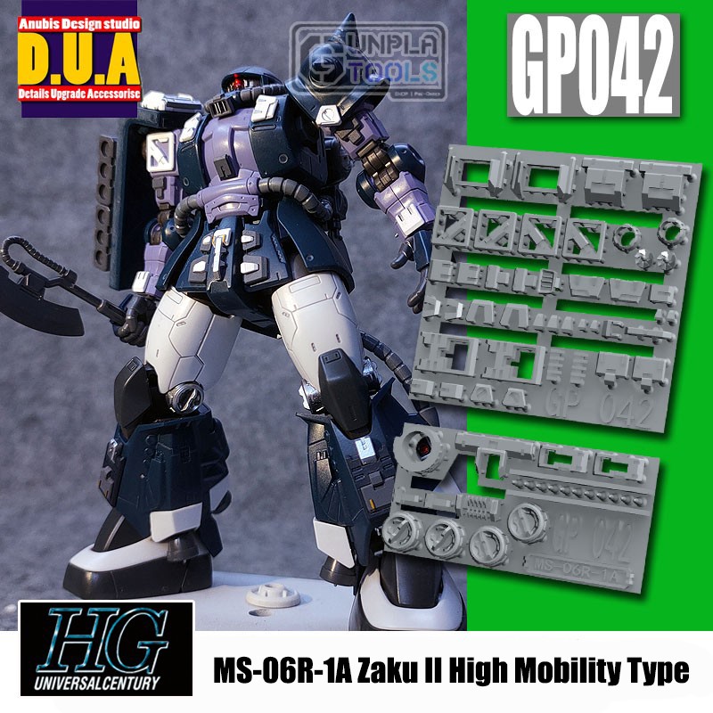 [ Anubis Studio ] พาทเสริมสำหรับเพิ่มดีเทล GP042 สำหรับ MS-06R-1A Zaku II High Mobility Type (HG 1/144) [Gundam / Resin