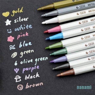 (Nanami) ปากกามาร์กเกอร์ กันน้ํา 10 ชิ้น